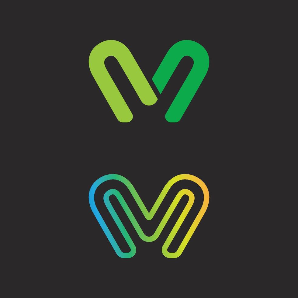 Simple and Elegant M Letter Logo in Format vector