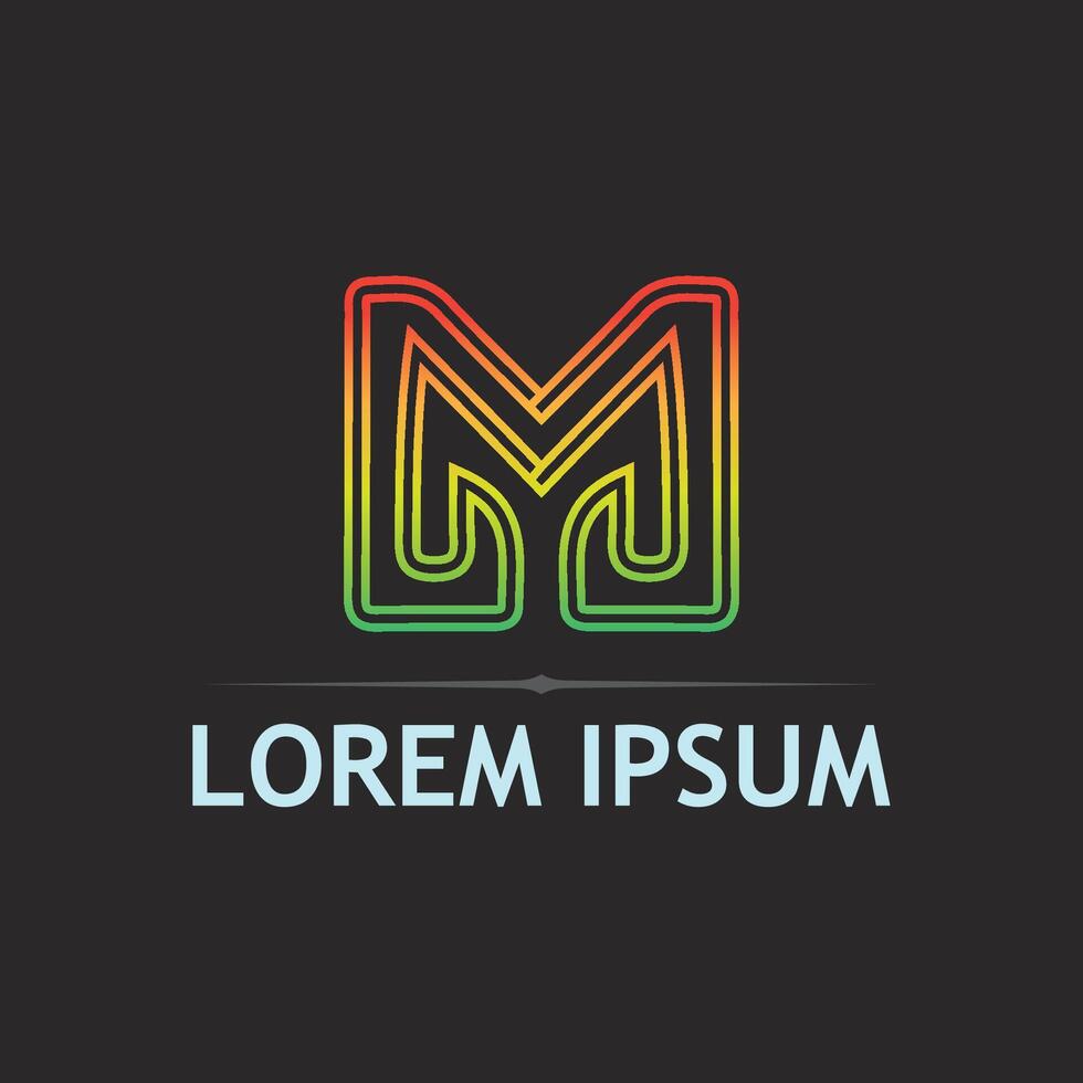 Modern Business Logo Using Letter M in Format vector