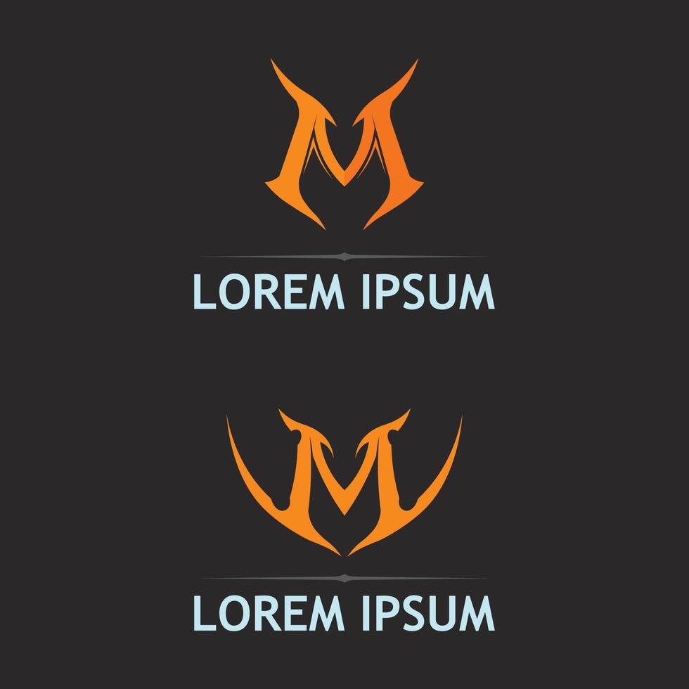 Professional M Letter Logo Icon with Geometric Clean Shape vector