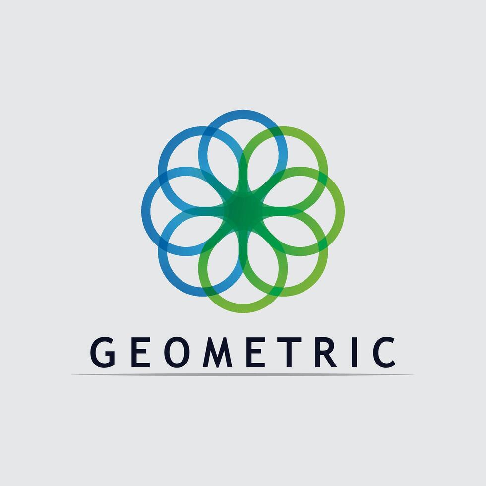Tech Company Logo with Geometric Structure vector