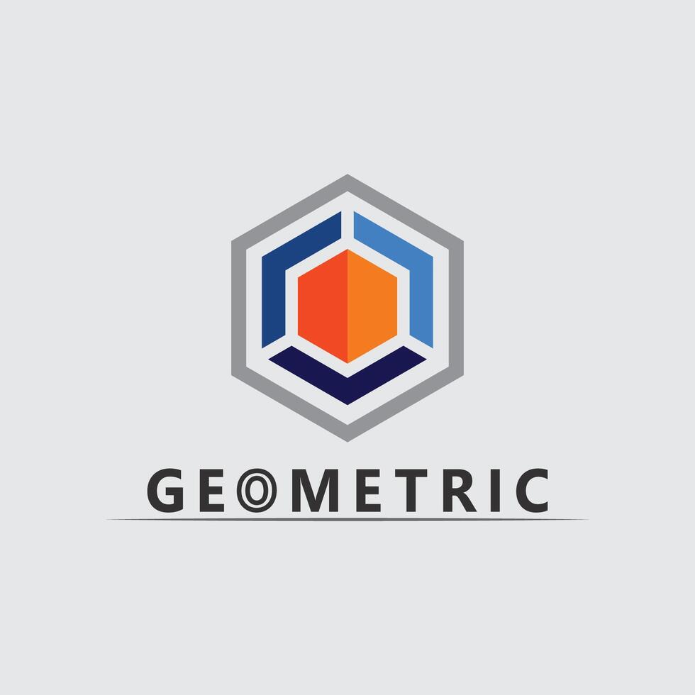 Geometric Tech Logo for Digital Brands stock icon illustration and business logo vector