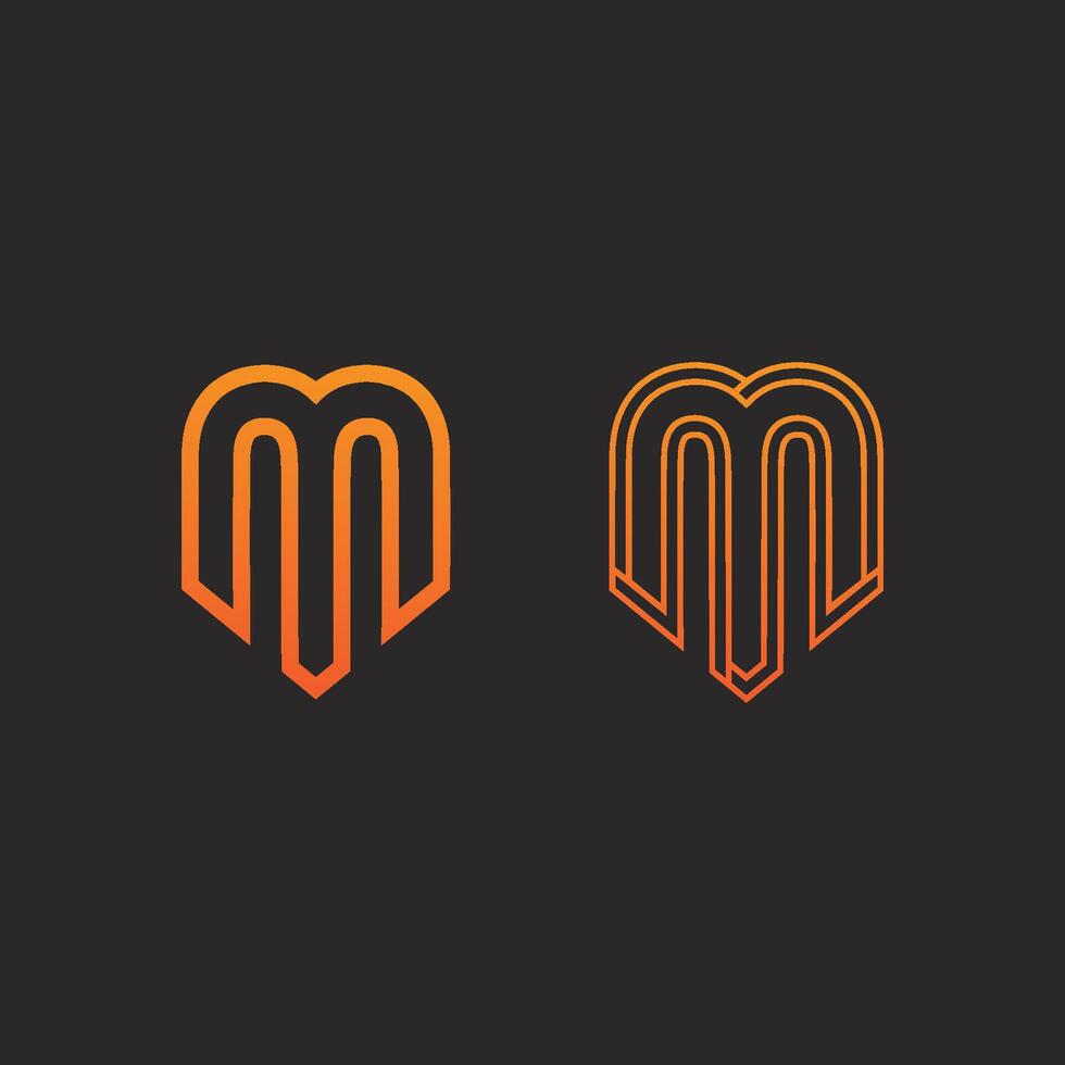 Iconic Letter M Logo for Company Brand Identity vector