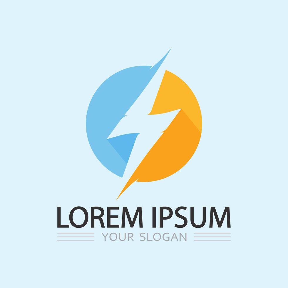 Flash Bolt Electric Lightning Logo in Style for Renewable Energy and High-Speed Internet Branding vector