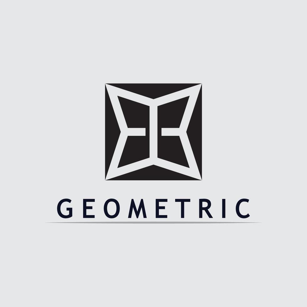 Geometric Shape Symbol in Minimal Style vector