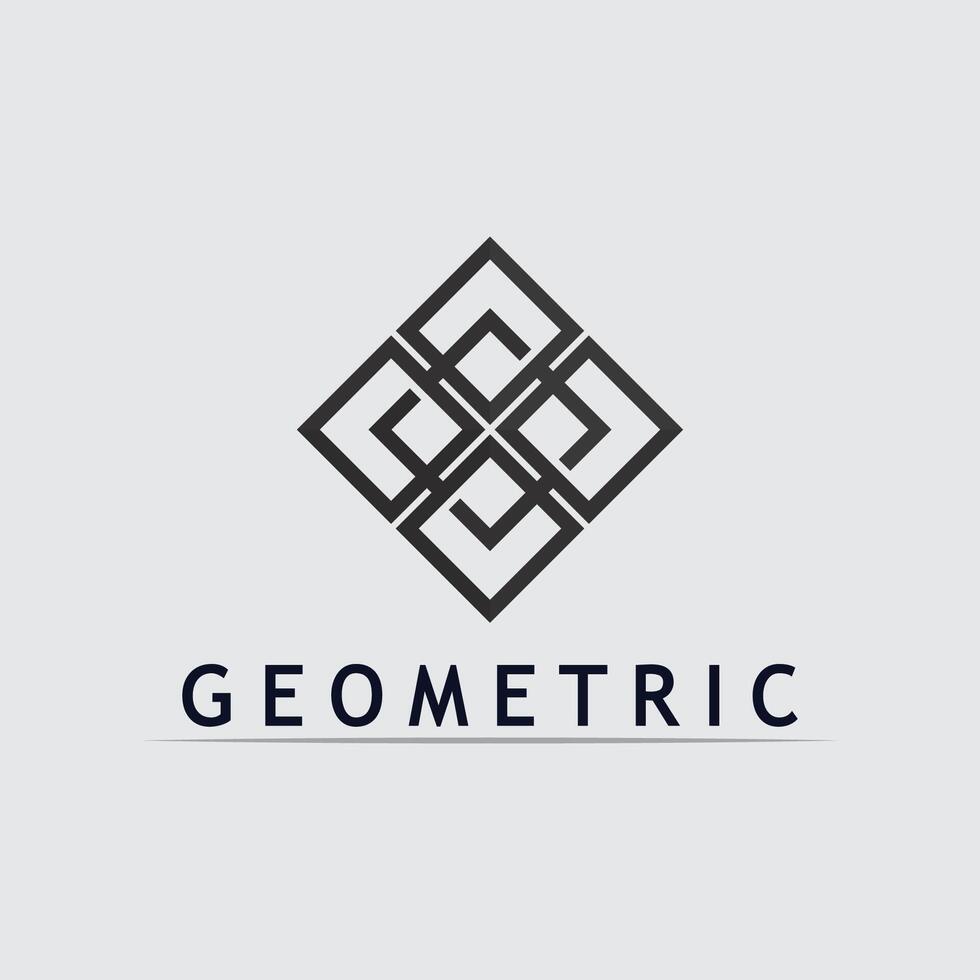 Modern Geometric Abstract Logo Design vector