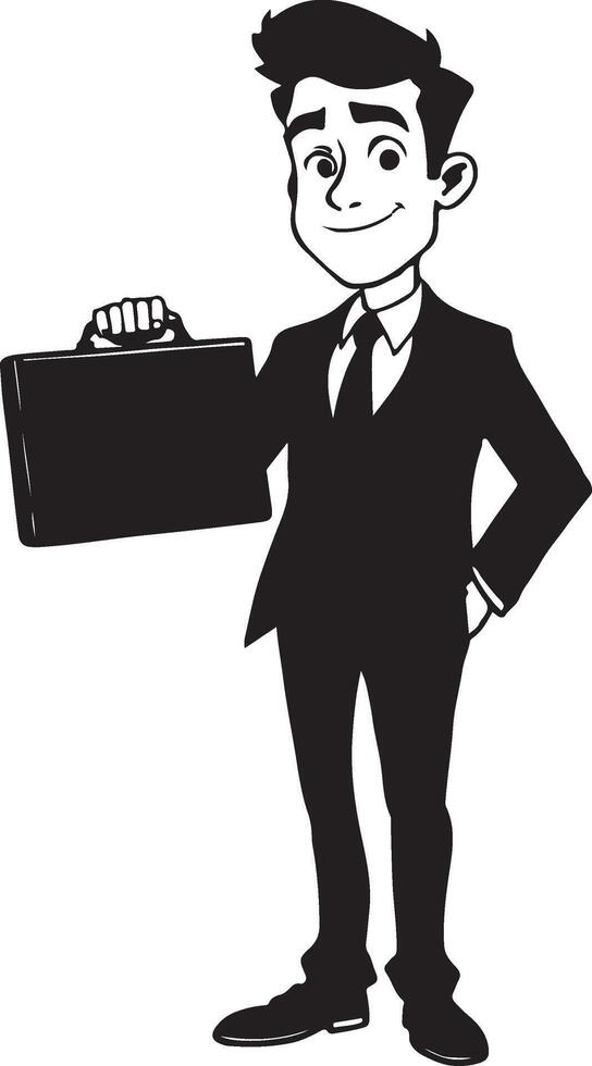 Businessman with briefcase illustration vector
