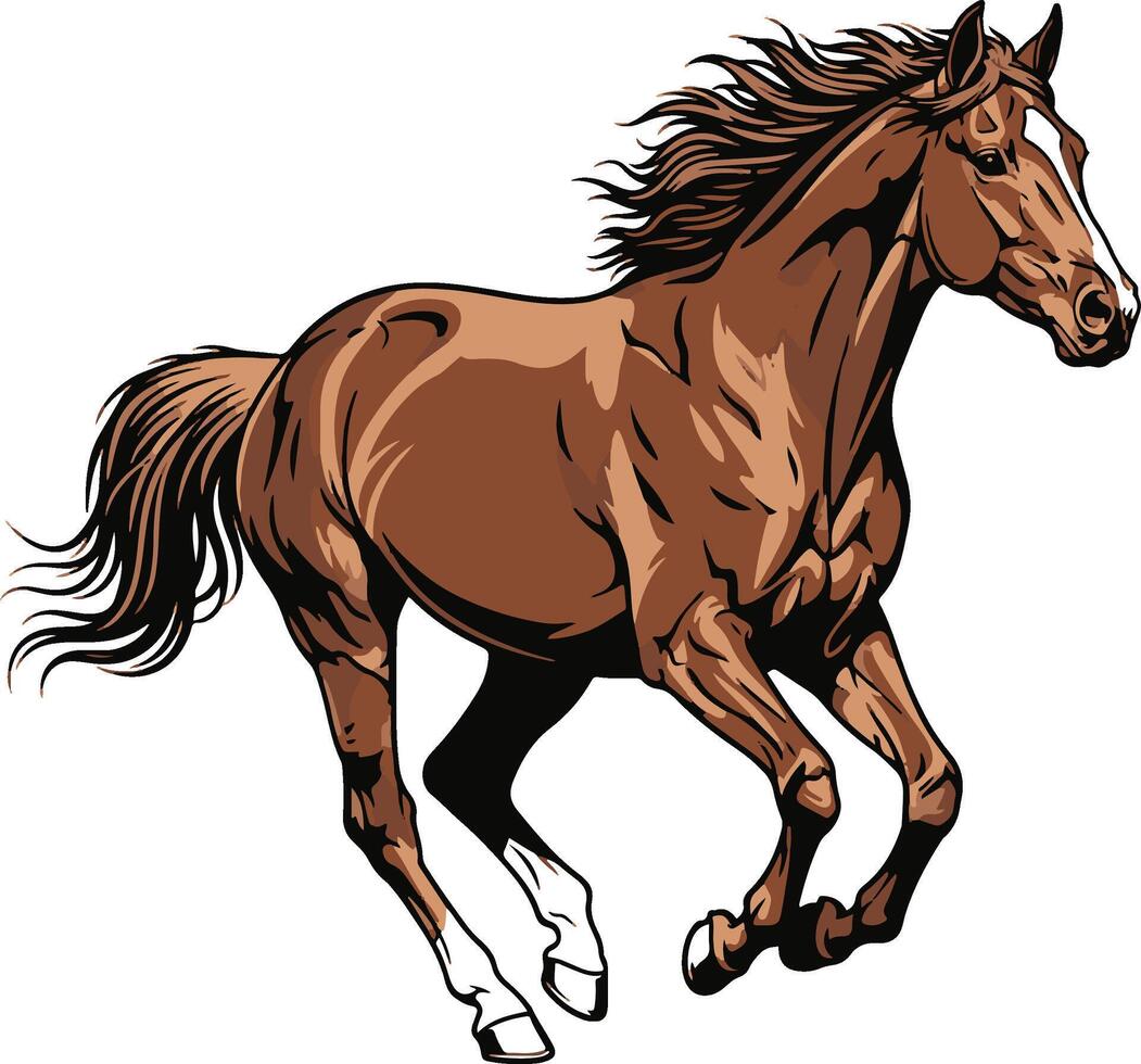 A running horse vector