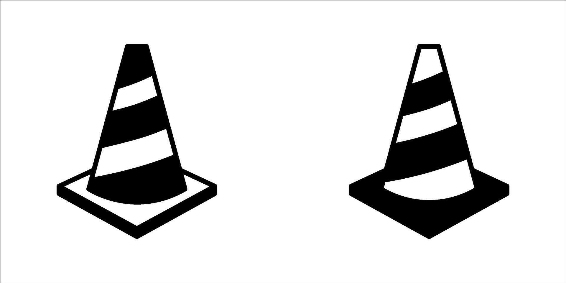 Traffic Cone Icon Set, eps 10 vector