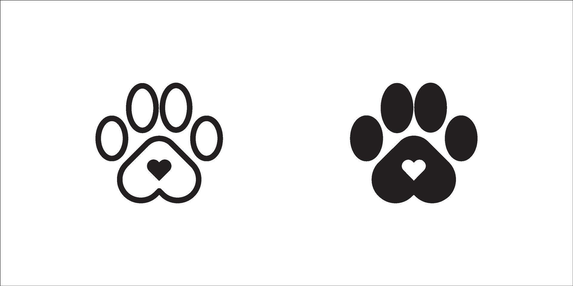 Cat or dog paw icon. Paw icon. Dog, cat paw icon. Zoo, vet logo element. Paw print symbol. illustration. vector