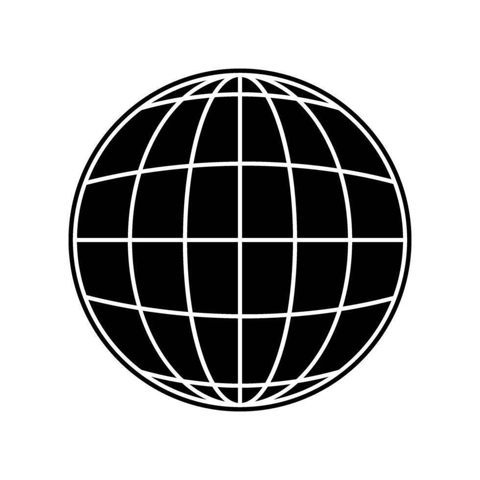 Globe black Icon illustration, Open web symbol icon, www symbol, Web icon, website, home icon set, earth clip art, globe symbol isolated on white background, eps 10 vector