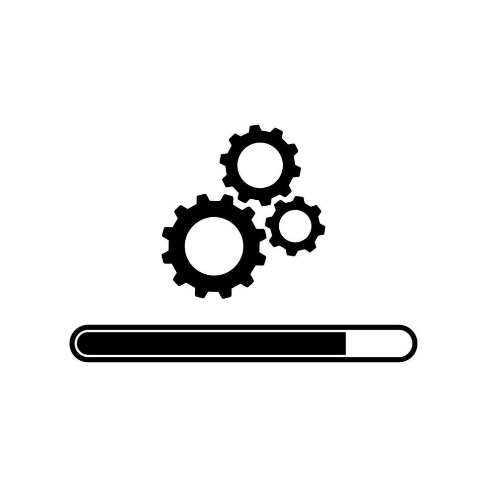 Loading process. Update system icon. Concept of upgrade application progress icon for graphic and web design. Upgrade Update system icon. illustration. editable. vector