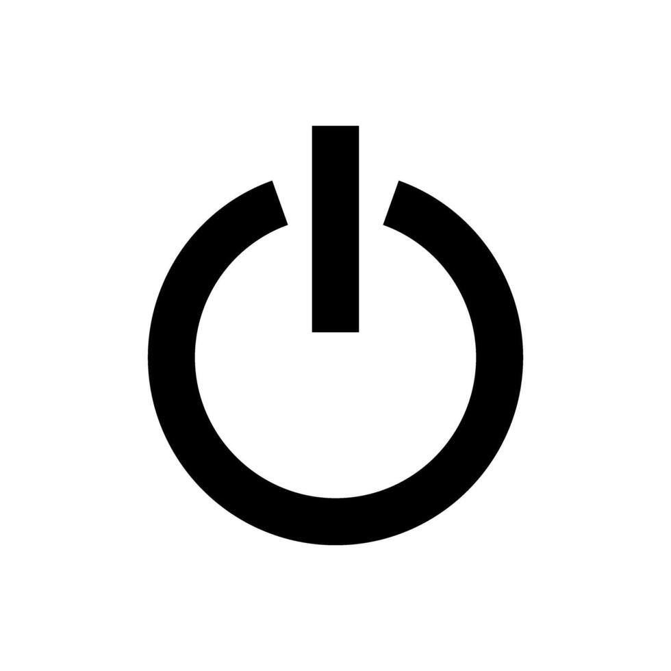 Power Button black Icon, Power On Off Switch, Power Symbol Art Illustration vector