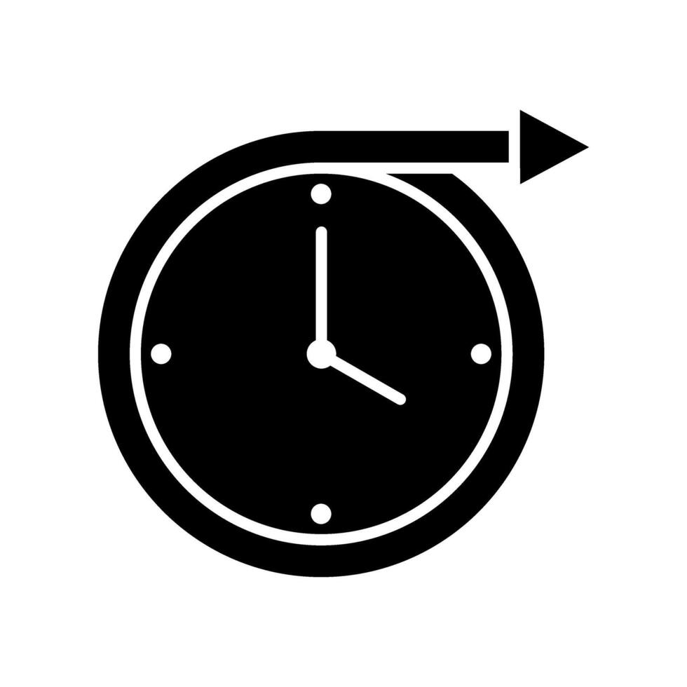Long term planning concept in black. icon isolated on white background. vector