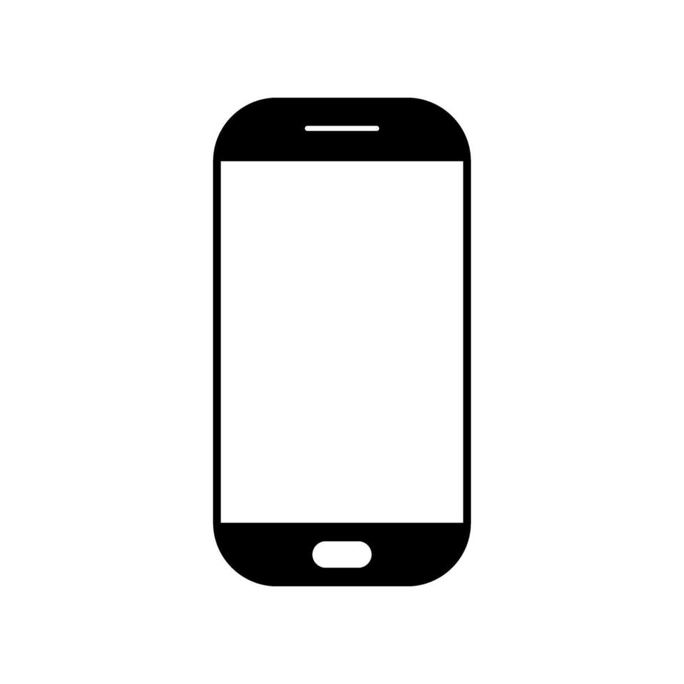 phone with blank white screen isolated on white background. eps 10 vector