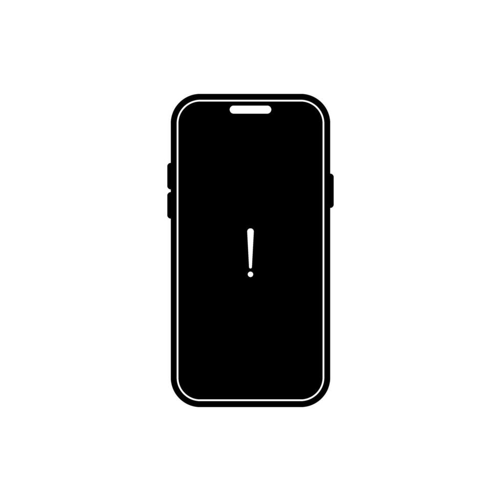 phone error system illustration. System error icon, system not working sign. vector