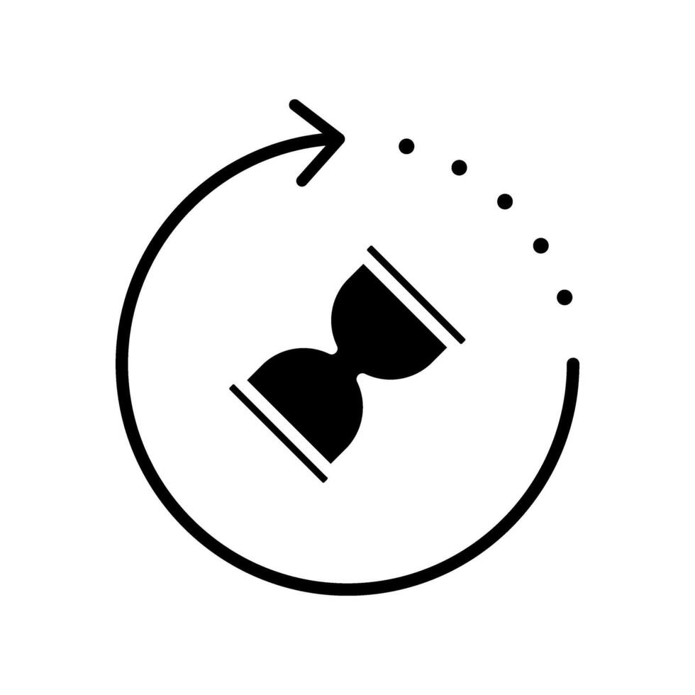 Black hourglass icon. Hourglass symbol, Hourglass timer icon . Hourglass stopwatch timer illustration. eps 10 vector