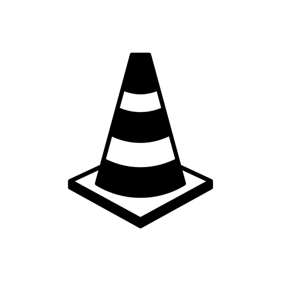 cone Construction signal icon. vector