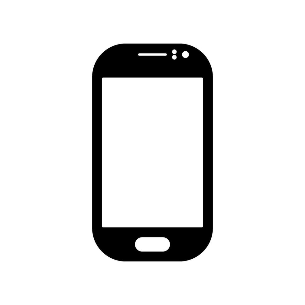 phone with blank white screen isolated on white background. vector