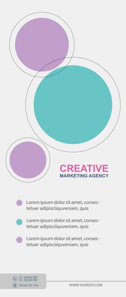 Creative multiple circles shapes Roll up design vector
