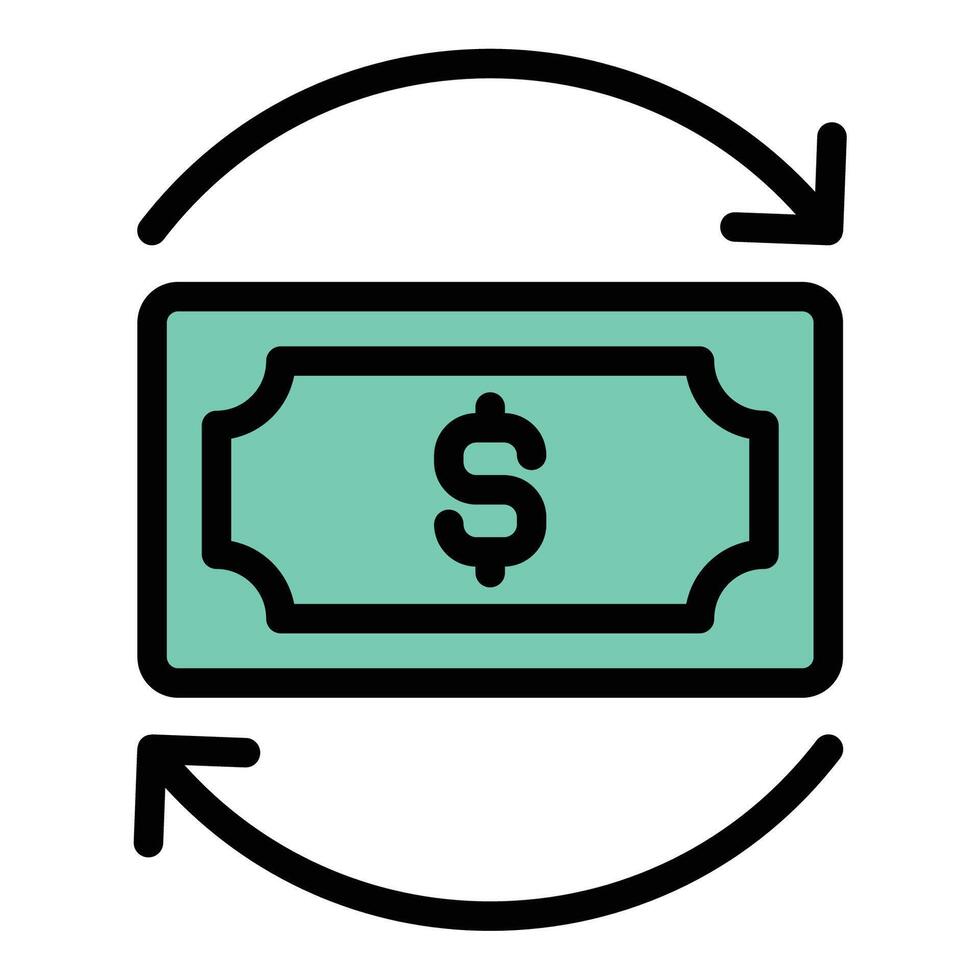 Exchange icon flat line style illustration representing trade and transaction activities, suitable for finance, commerce, and cryptocurrency-related projects vector