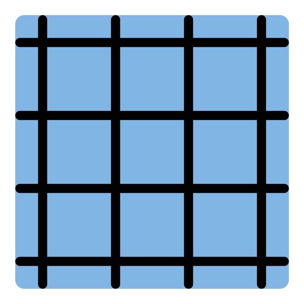 Mesh icon flat line style illustration representing netting or interconnected structure, suitable for design, fishing, and construction-related projects vector