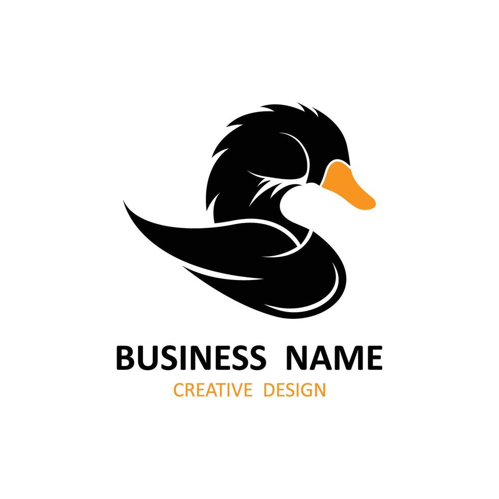 black goose logo icon design vector