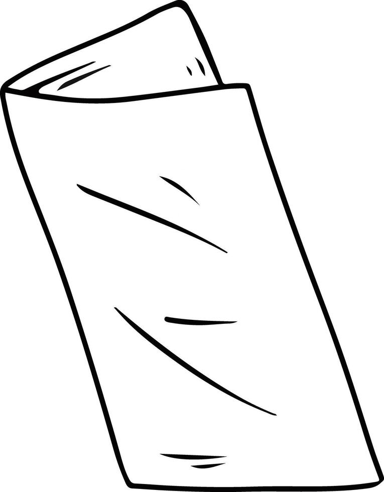 Folded Paper or Invitation Outline vector