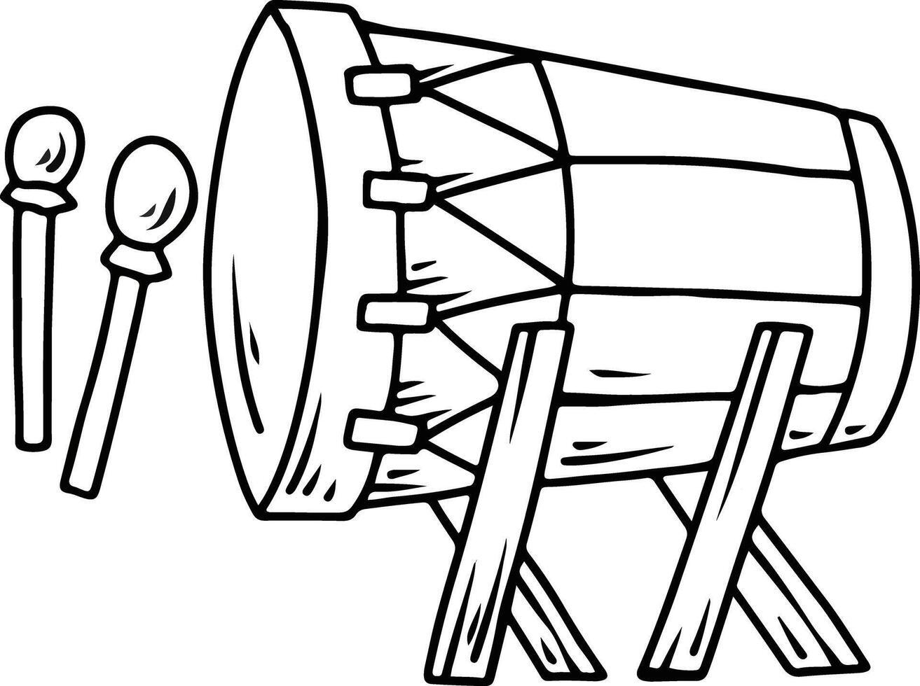 Traditional Bedug Drum Illustration vector