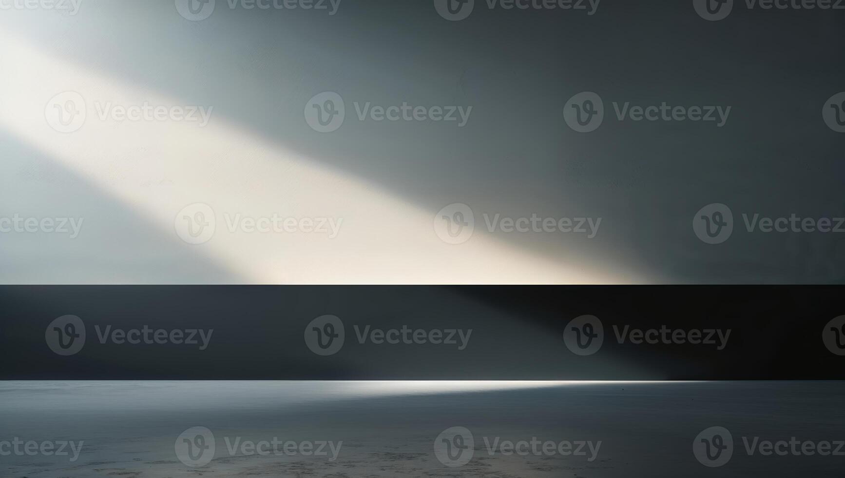 Light beams create dynamic visuals in an abstract space with subtle textures and shadows at dusk photo