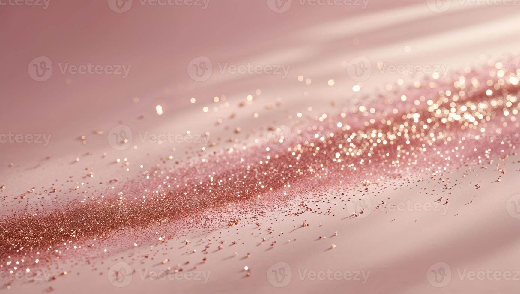 Pink glitter spread across a smooth surface in soft lighting creates an enchanting ambiance for craft activities photo