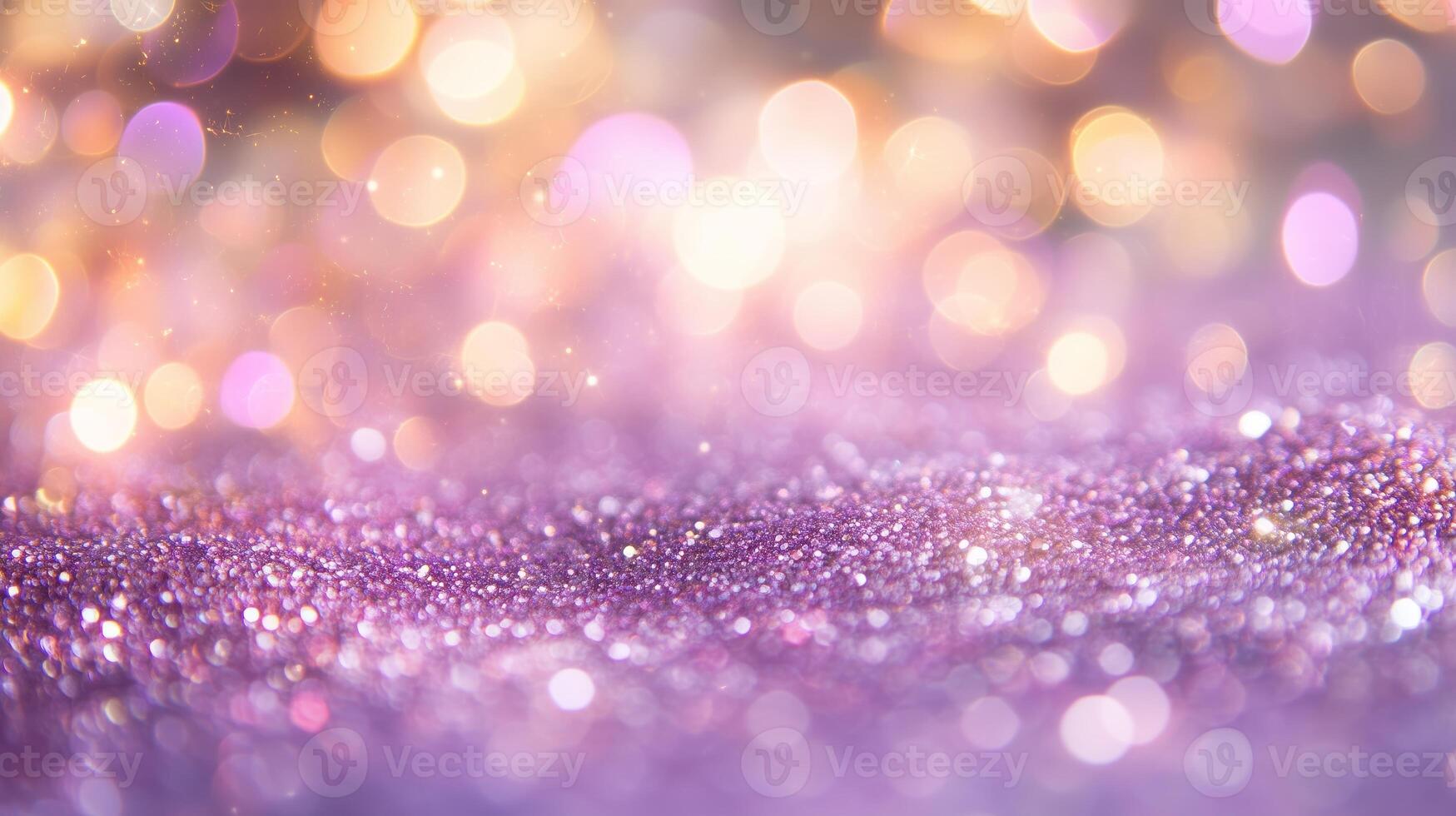 Vibrant glittery background with shimmering purple and golden hues creates a festive atmosphere for celebrations and events photo