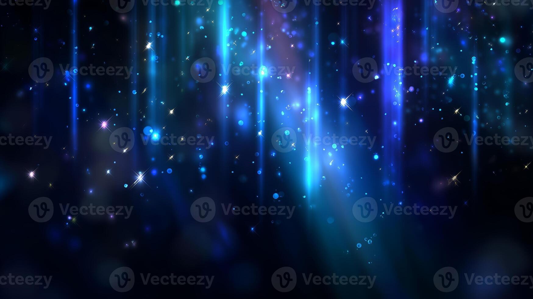 Vibrant light rays create a stunning visual effect against a dark background during an evening display photo