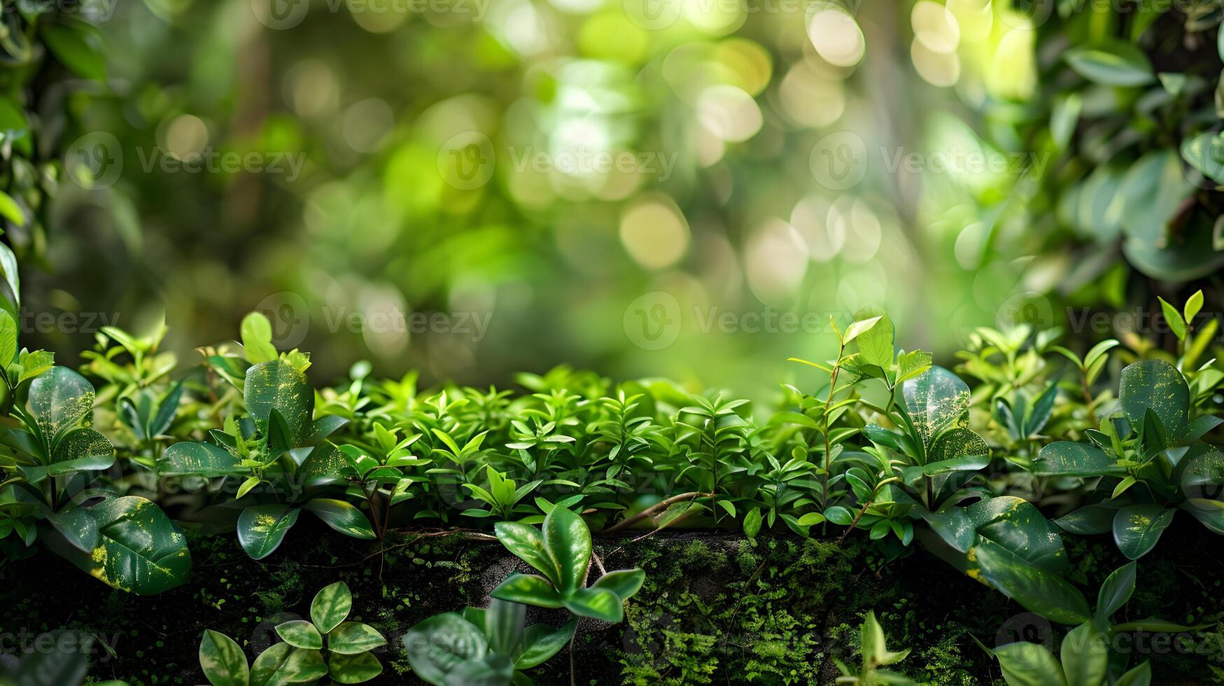 Green plants in the forest photo