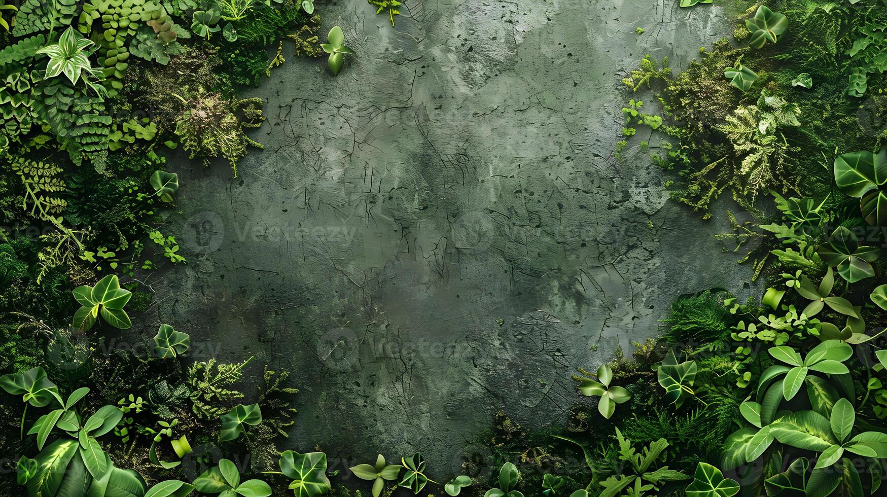 A green background with plants and grass photo