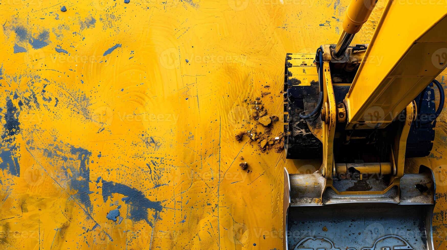 A yellow and black construction vehicle photo