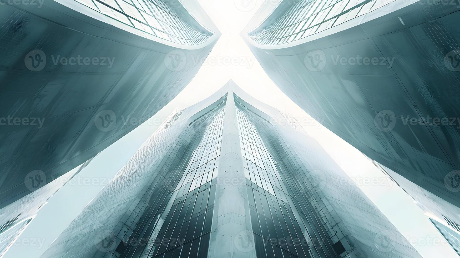 A futuristic building with a large glass window photo
