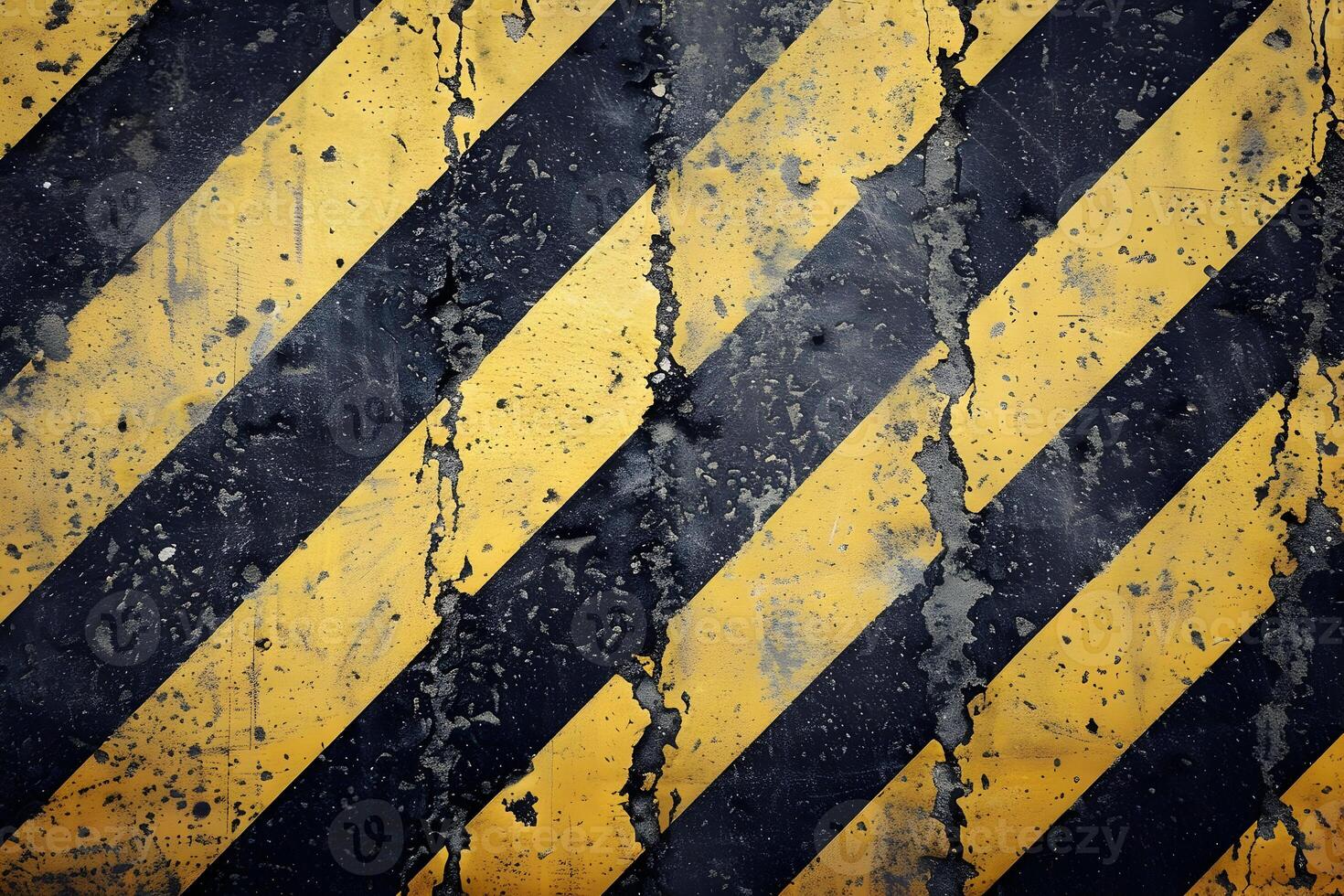 A close up of a yellow and black striped warning sign photo