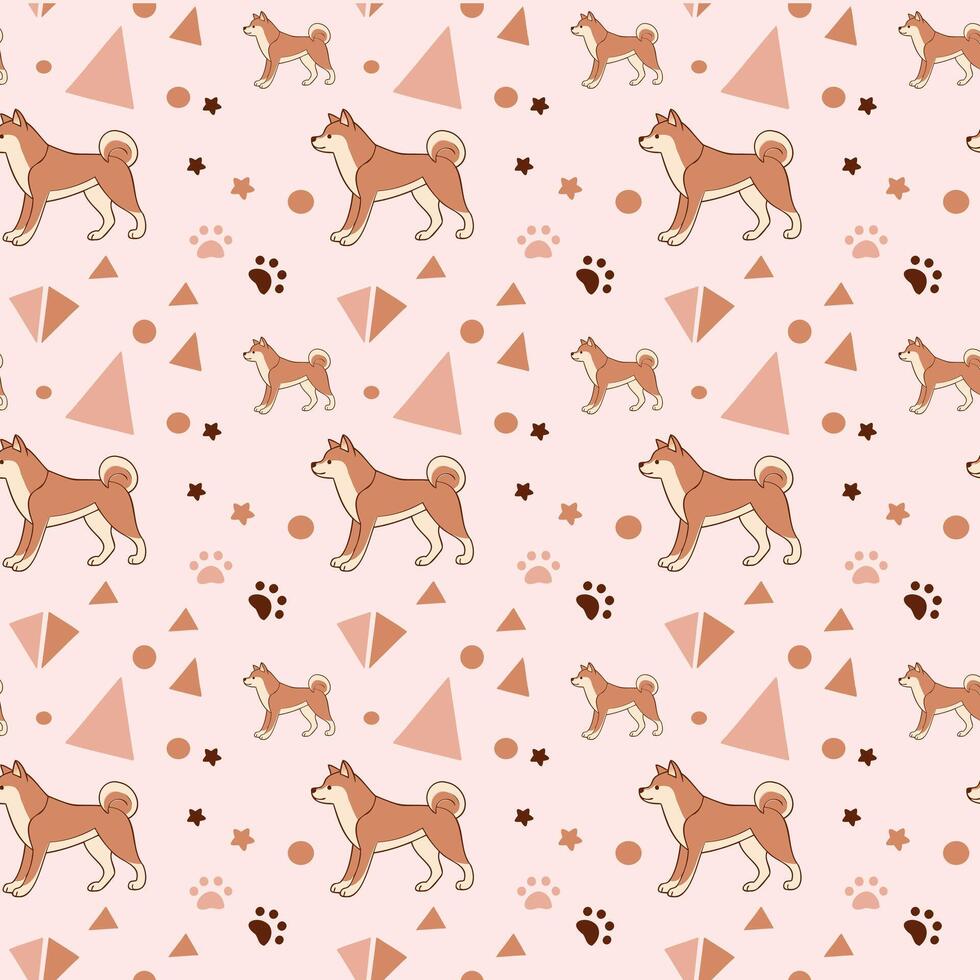 seamless pattern dog vector
