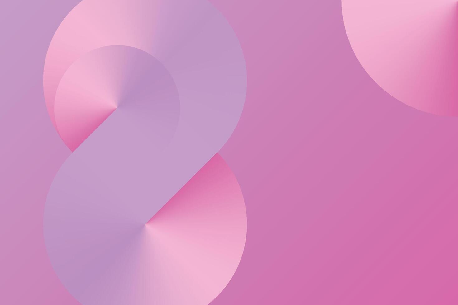 Artistic composition of spiral radial elements with light diffusion and gradient color blending on a pink backdrop vector