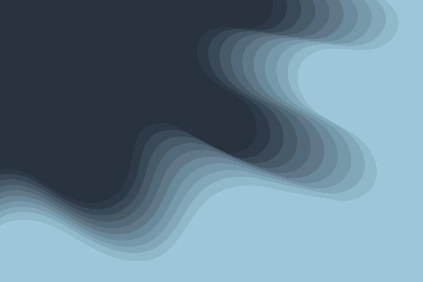 Abstract wavy paper cut background in vibrant grey tones with layered curves and modern geometric style vector