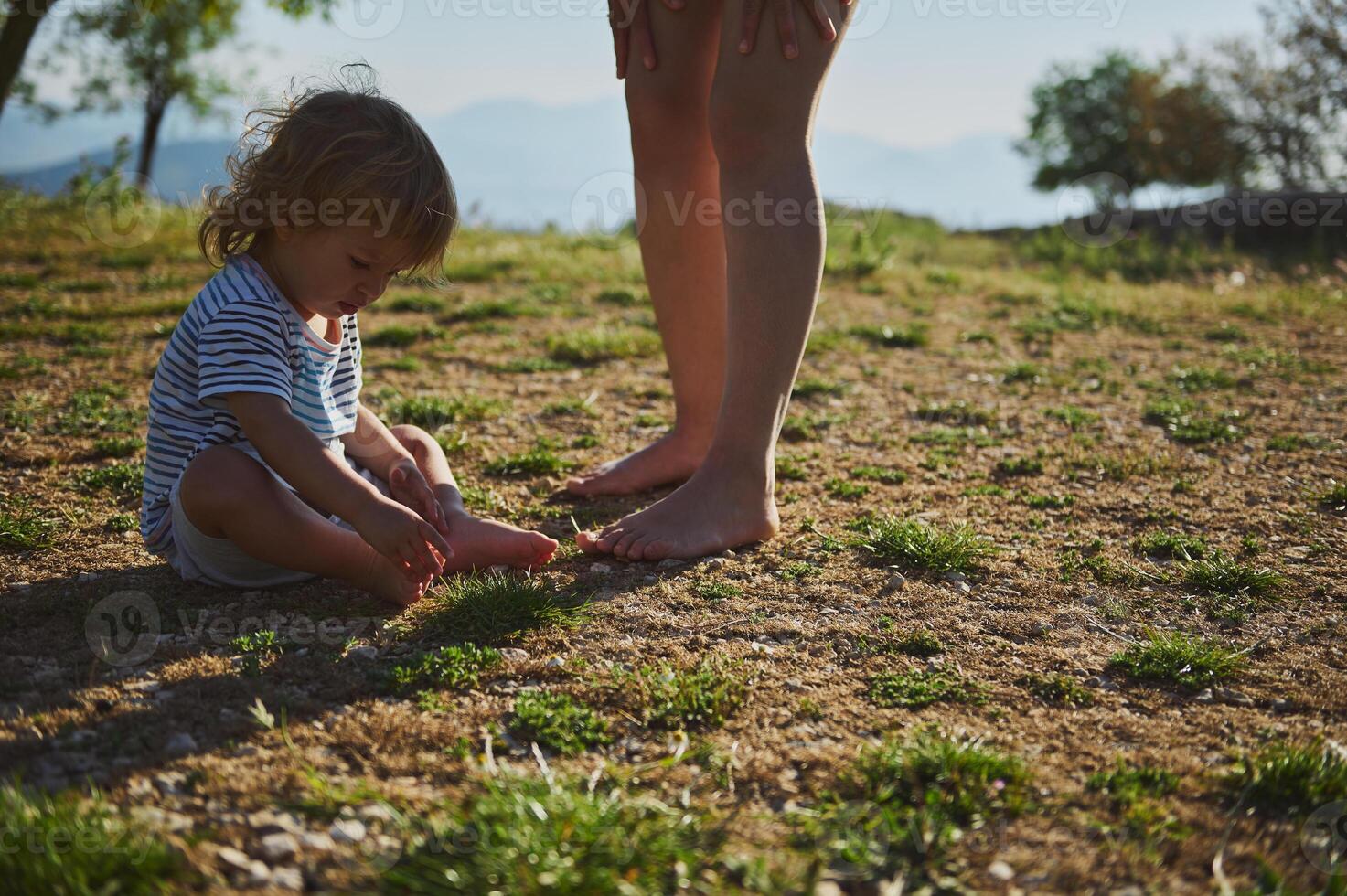 Mother and Child Enjoy Quality Outdoor Time in Nature Together photo