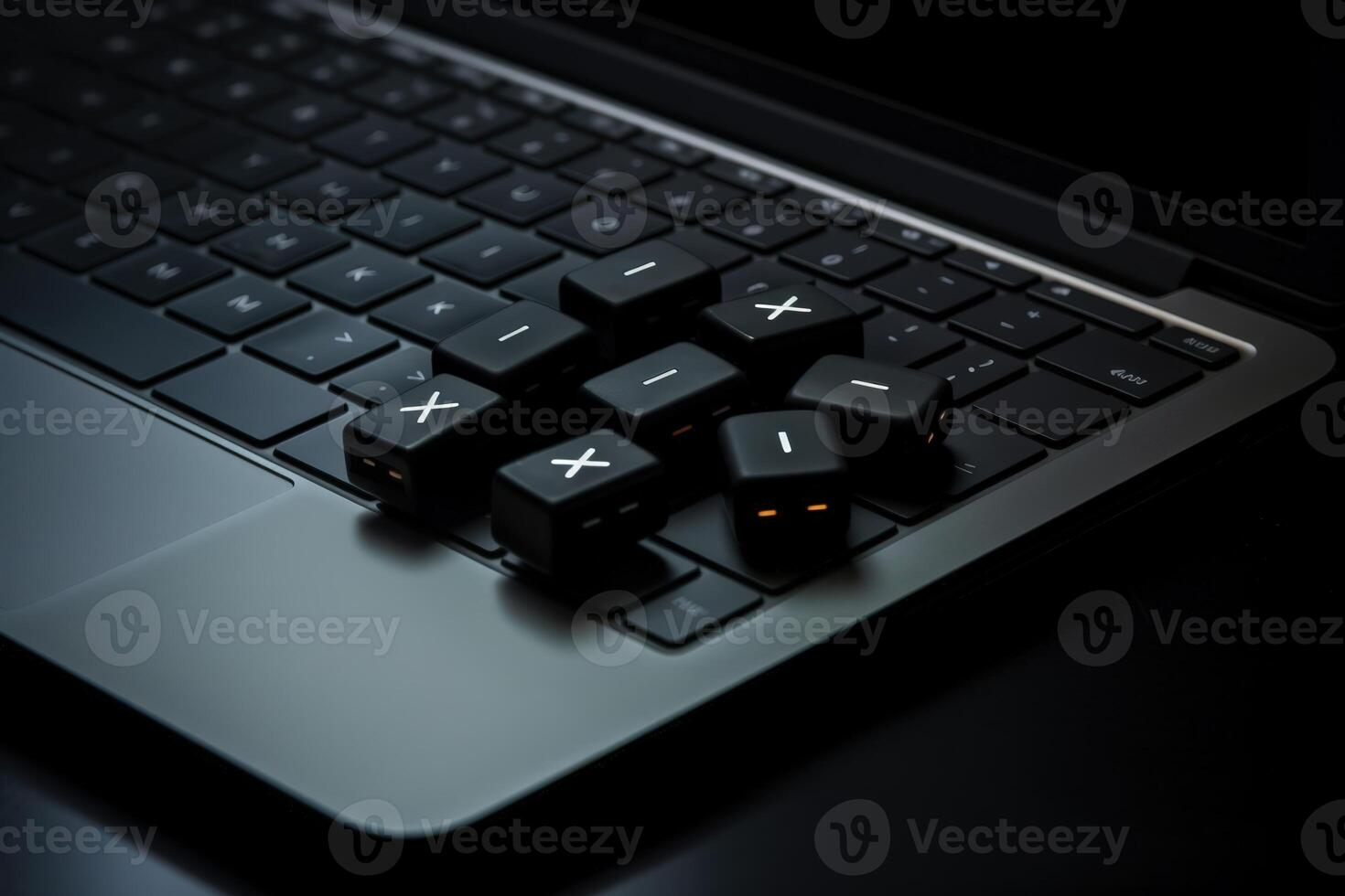 Modern gaming setup with USB technology and custom keyboard keys in use photo