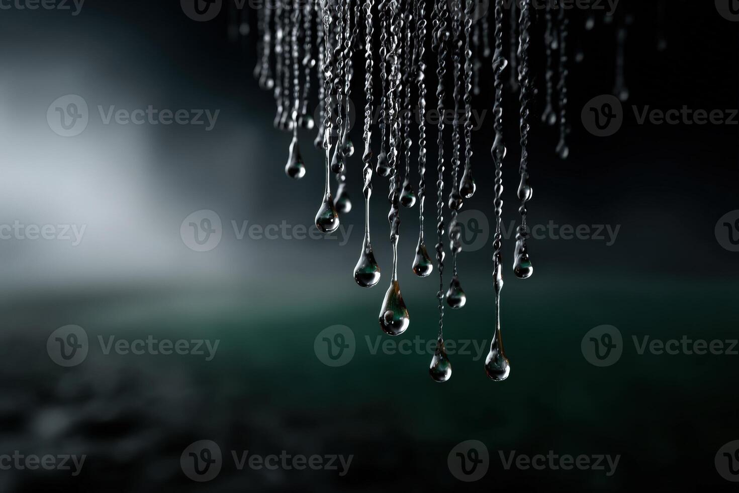 Baptism in digital rain showcases a unique blend of water and binary code elements photo