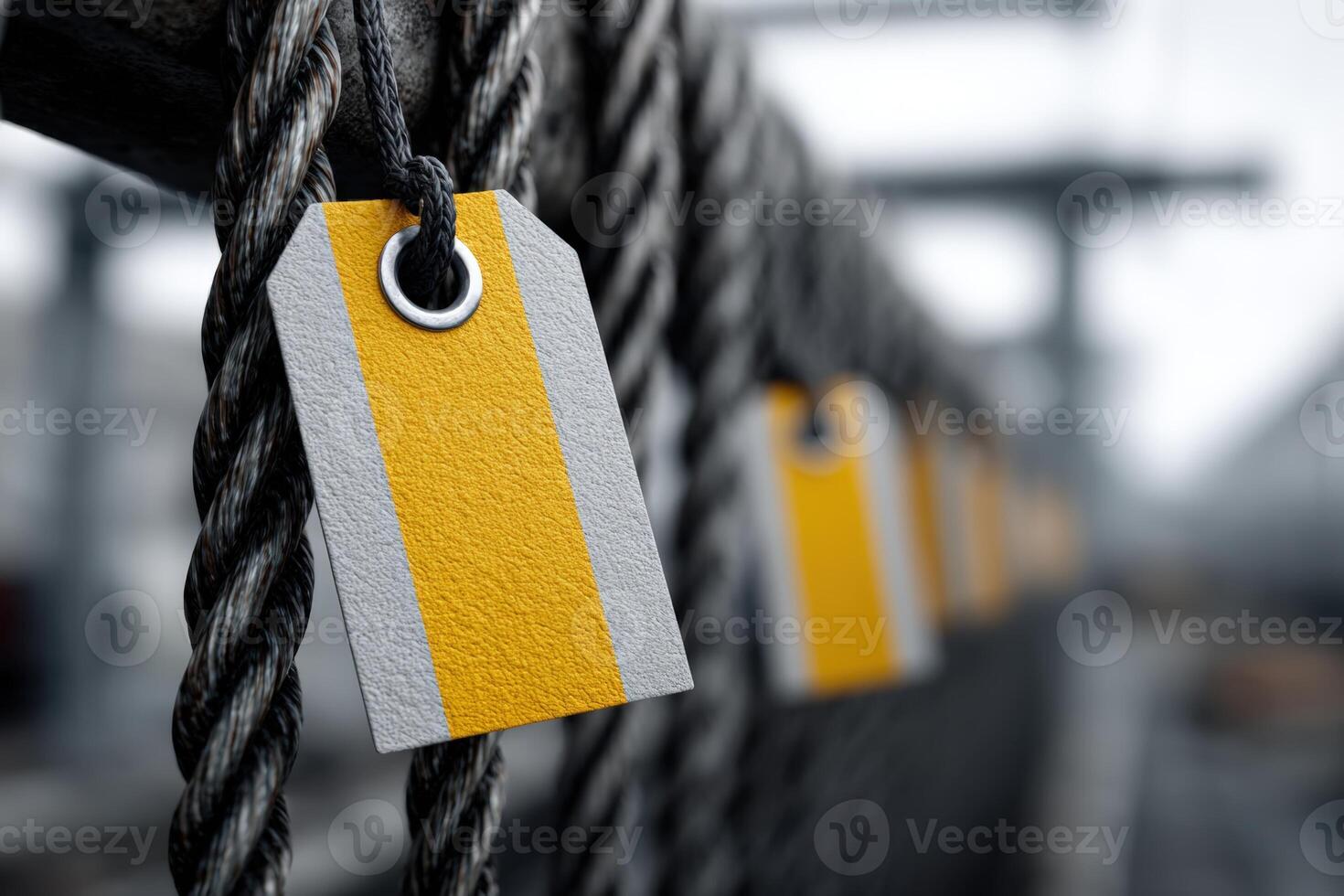 ID tags displayed on cross-connect panel for network organization and management photo