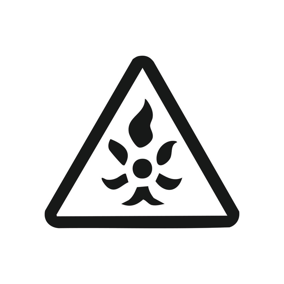 Flammable Biohazard Symbol vector