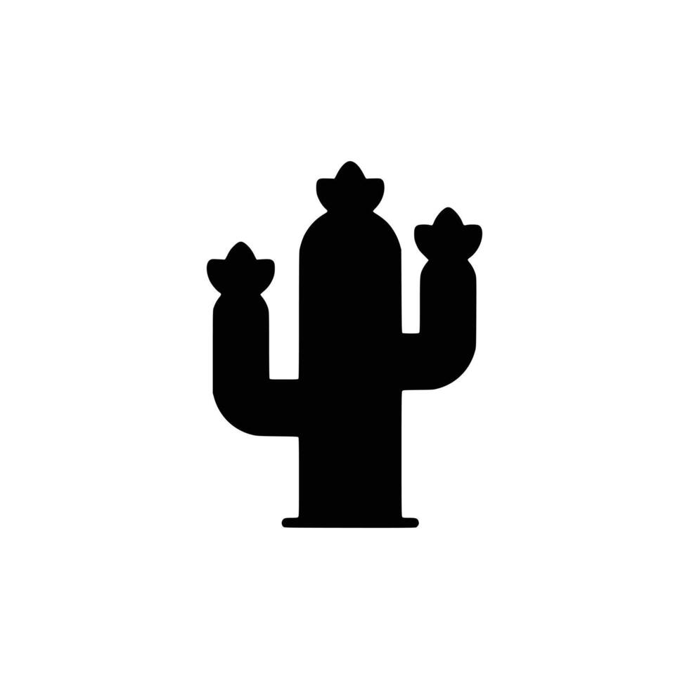 A cactus icon on a white background vector