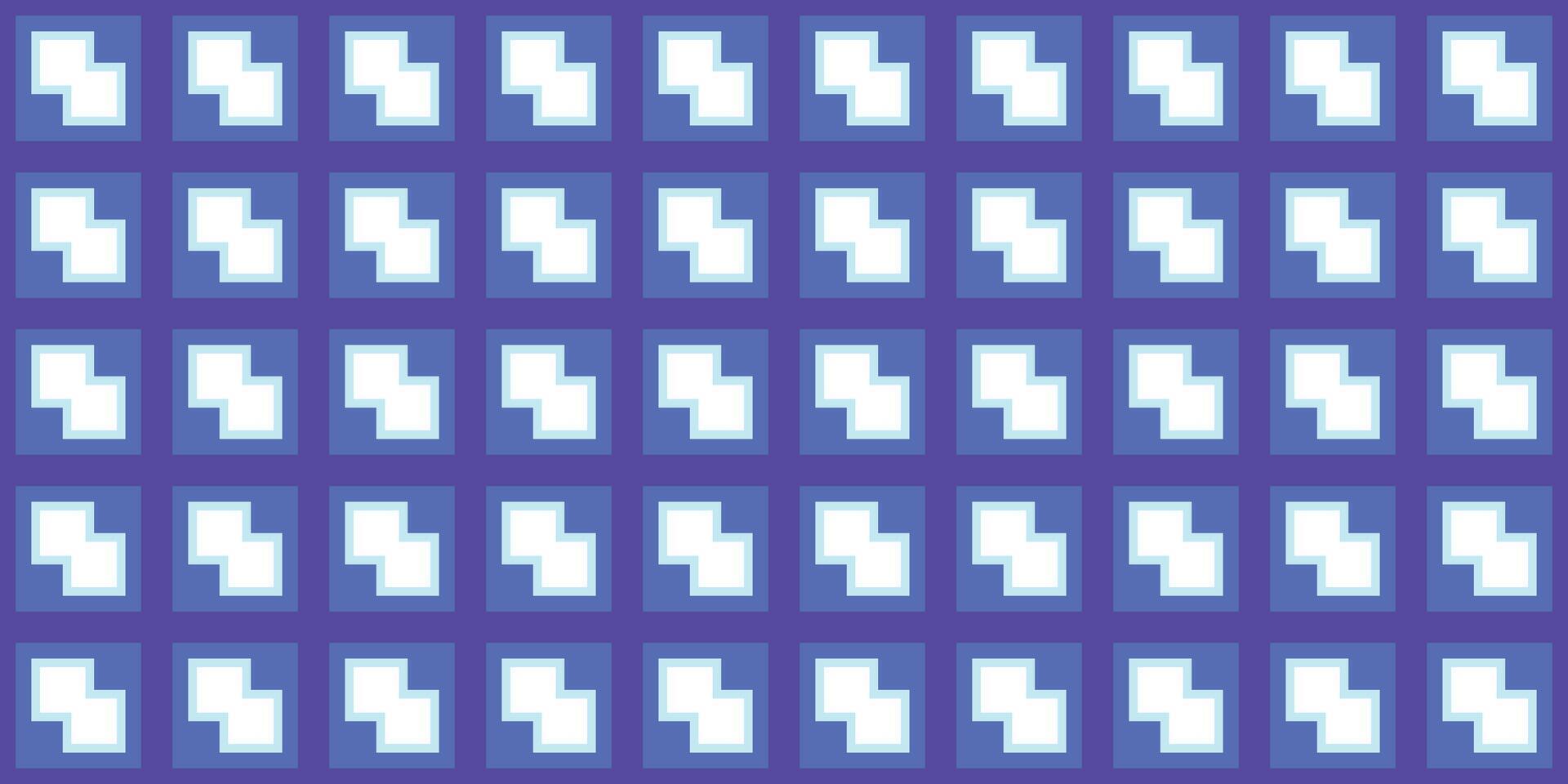 Abstract Geometric Pattern with Repeating Symmetrical Tile Design in Blue Tones vector