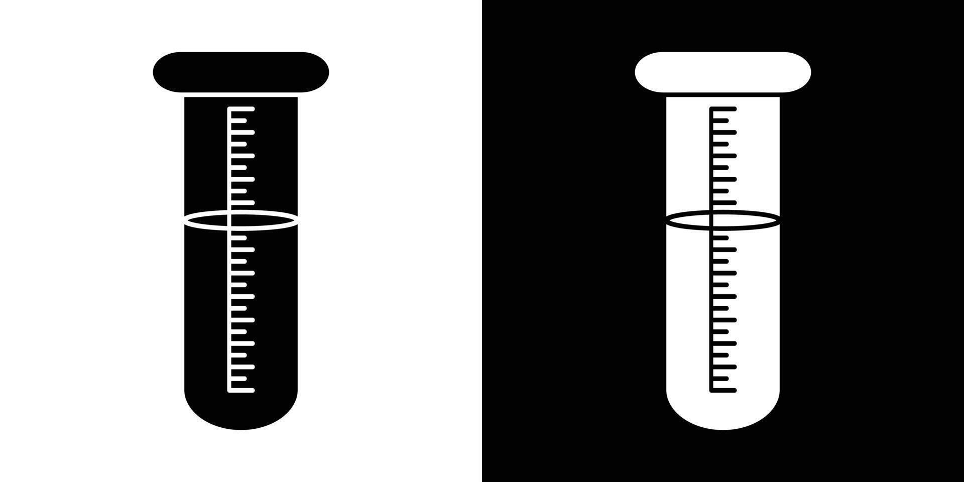 Black and White Test Tube Illustration Representing Science and Laboratory Experiments vector