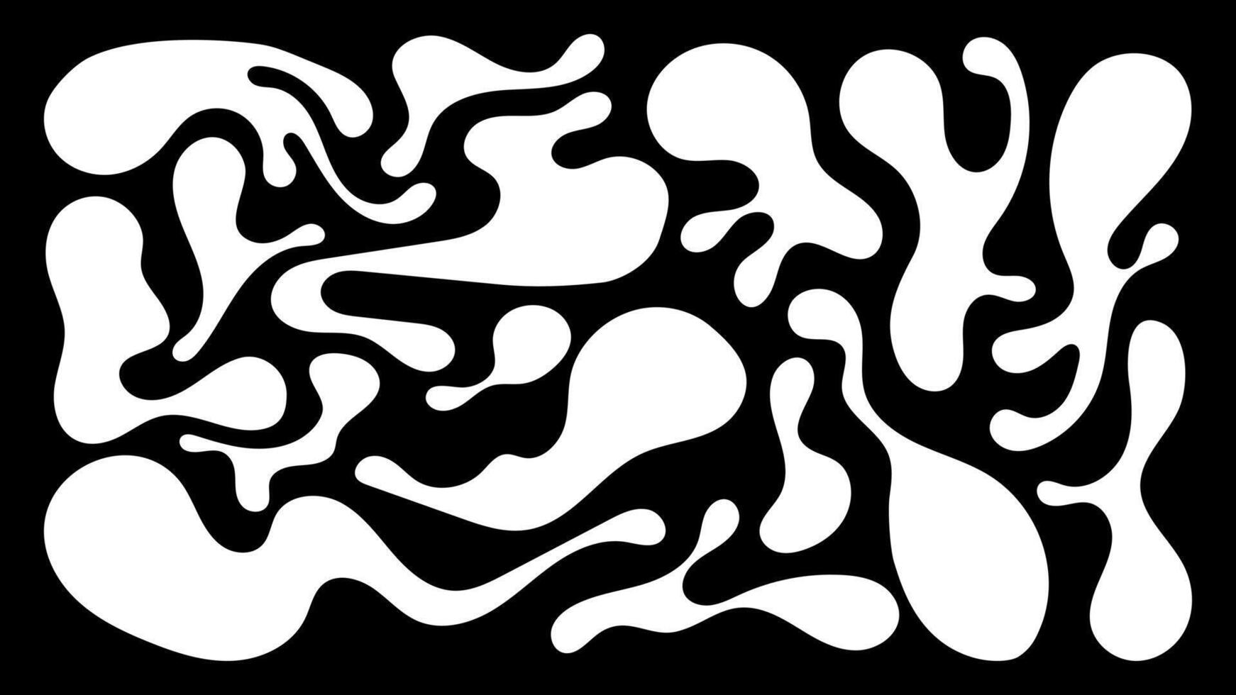 Dynamic composition of organic shapes in irregular forms on a contrasting background vector