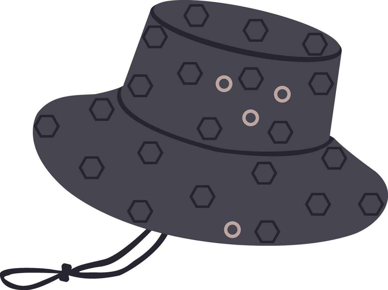illustration of bucket hat graphic design on a white background vector